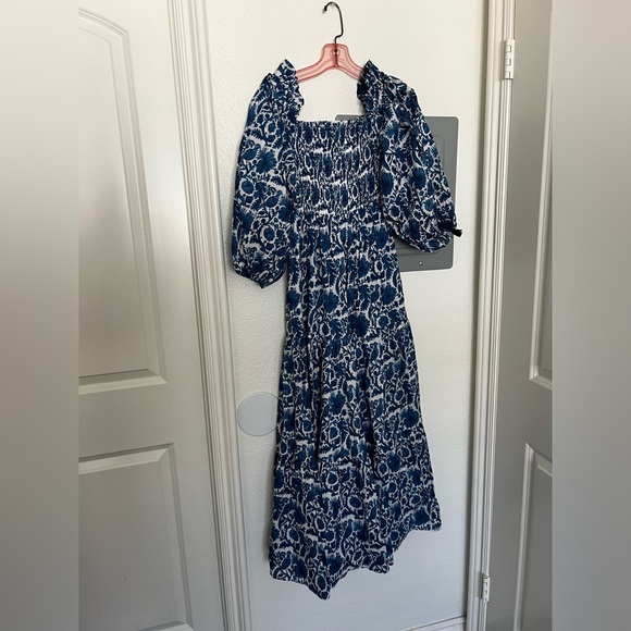 PHILIPPA 1970 VESTIDO JAIPUR AZUL MIDI DRESS - Picture 4 of 9